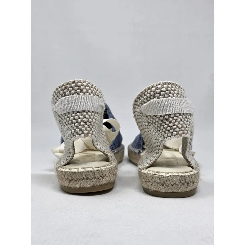 Gaimo Womens Espadrilles Blue Ankle Lace Up Sandals Made In Spain Size 9 New